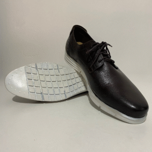 Sapato Casual Masculino – Couro Liso e Solado em TPU para Estilo e Conforto Diários